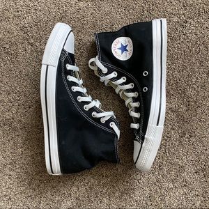 High top chucks, worn once